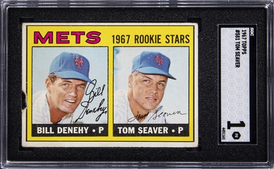 1967 Topps #581 Tom Seaver Rookie Card -  SGC PR 1